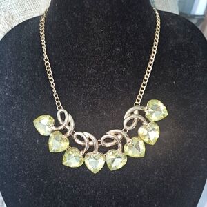 Elegant Green Heart Necklace